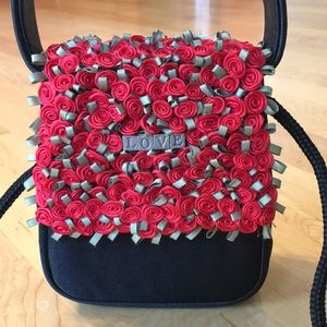 Julie Feldman Red Rose Evening Bag Mini Crossbody